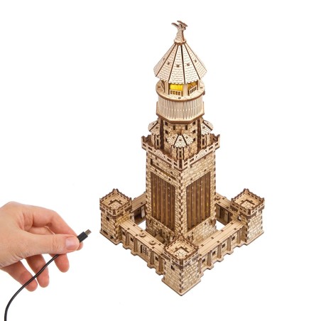 Ugears 3D dřevěné mechanické puzzle Alexandrijský maják