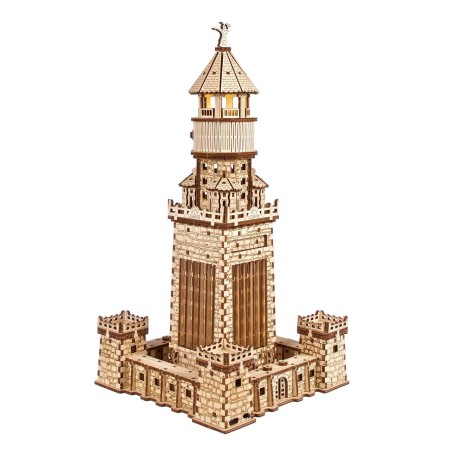 Ugears 3D dřevěné mechanické puzzle Alexandrijský maják
