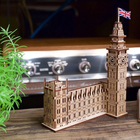 Ugears 3D dřevěné mechanické puzzle Big Ben