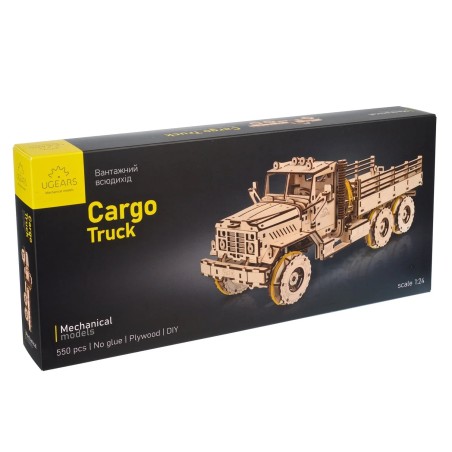 Ugears 3D dřevěné mechanické puzzle Nákladní auto CARGO