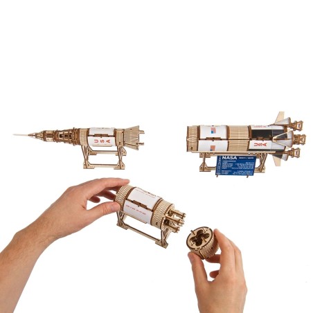 Ugears 3D dřevěné mechanické puzzle NASA, Saturn V