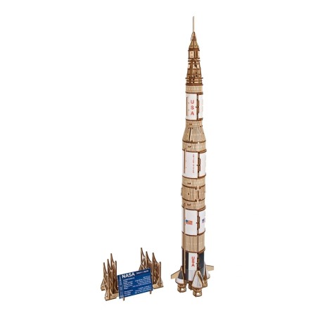 Ugears 3D dřevěné mechanické puzzle NASA, Saturn V