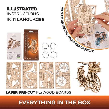 Ugears 3D dřevěné mechanické puzzle Kolo Holland