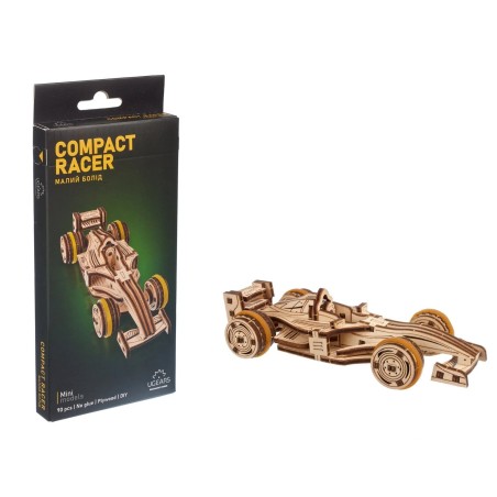 Ugears 3D dřevěné mechanické puzzle Compact Racer