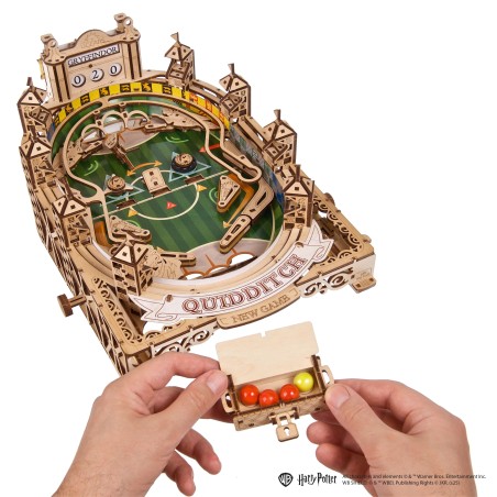Ugears 3D dřevěné mechanické puzzle Harry Potter Quidditch Pinball