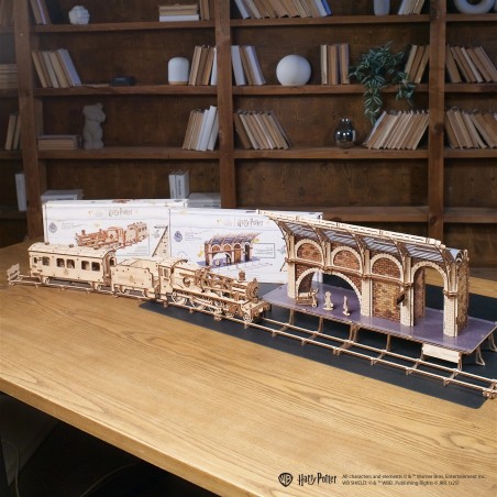 Ugears 3D dřevěné mechanické puzzle Harry Potter vlakové nástupiště