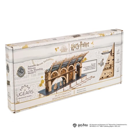 Ugears 3D dřevěné mechanické puzzle Harry Potter vlakové nástupiště