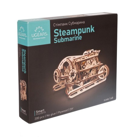 Ugears 3D dřevěné mechanické puzzle Steampunková ponorka
