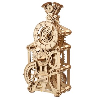 Ugears 3D dřevěné mechanické puzzle Hodiny motoru