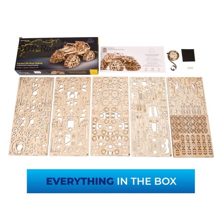 Ugears 3D dřevěné mechanické puzzle Pásové terénní vozidlo