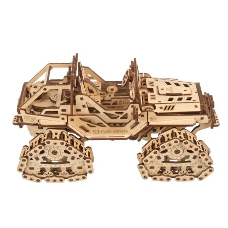 Ugears 3D dřevěné mechanické puzzle Pásové terénní vozidlo