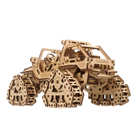Ugears 3D dřevěné mechanické puzzle Pásové terénní vozidlo