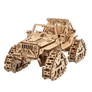 Ugears 3D dřevěné mechanické puzzle Pásové terénní vozidlo