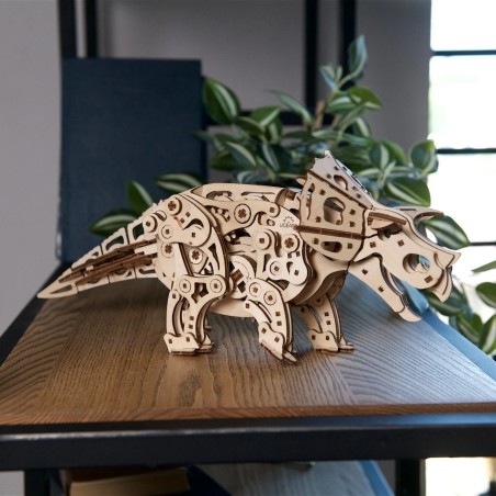 Ugears 3D dřevěné mechanické puzzle Triceratops