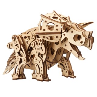Ugears 3D dřevěné mechanické puzzle Triceratops
