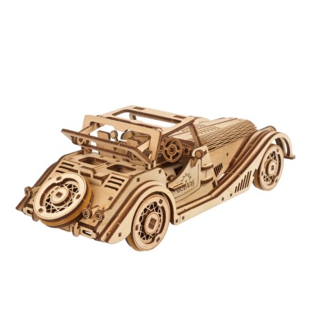 Ugears 3D dřevěné mechanické puzzle Sportovní auto Rapid Mouse