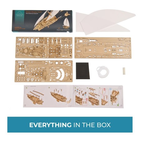 Ugears 3D dřevěné mechanické puzzle Jachta The Ocean Beauty