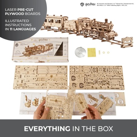 Ugears 3D dřevěné mechanické puzzle Harry Potter Bradavický expres