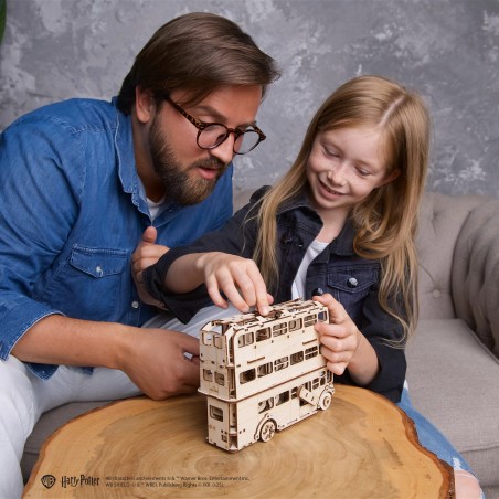 Ugears 3D dřevěné mechanické puzzle Harry Potter Rytířský autobus