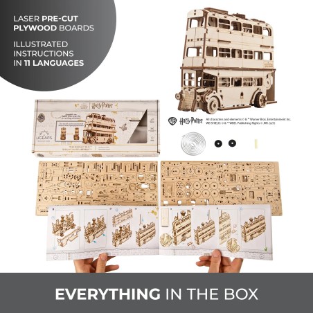 Ugears 3D dřevěné mechanické puzzle Harry Potter Rytířský autobus