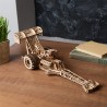 Ugears 3D dřevěné mechanické puzzle Závodní auto (dragster)