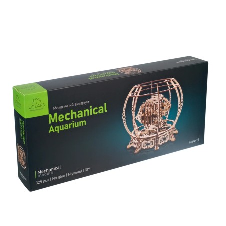 Ugears 3D dřevěné mechanické puzzle Mechanické akvárium