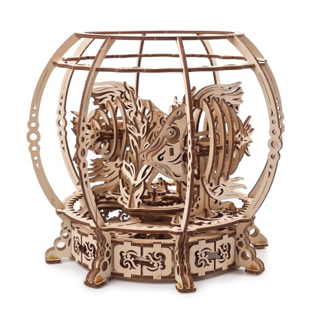 Ugears 3D dřevěné mechanické puzzle Mechanické akvárium