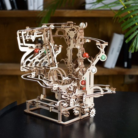 Ugears 3D Dřevěné puzzle Kuličková dráha řetězová