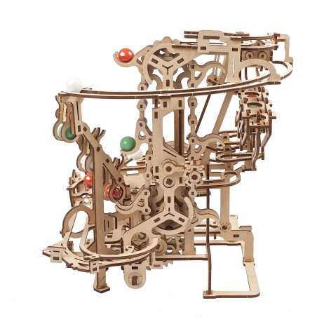 Ugears 3D Dřevěné puzzle Kuličková dráha řetězová