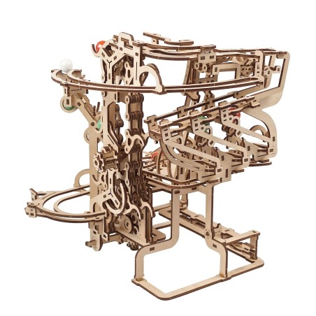 Ugears 3D Dřevěné puzzle Kuličková dráha řetězová