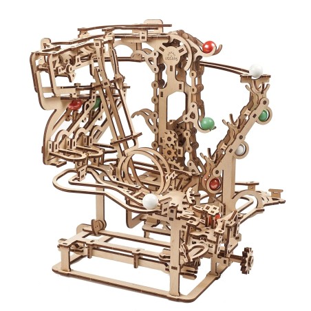 Ugears 3D Dřevěné puzzle Kuličková dráha řetězová