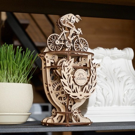 Ugears 3D dřevěné mechanické puzzle Samohybný cyklista