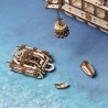 Ugears 3D dřevěné mechanické puzzle Výzkumný parník