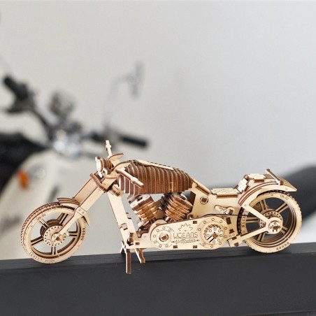 Ugears 3D mechanické puzzle Motorka 189 dílů