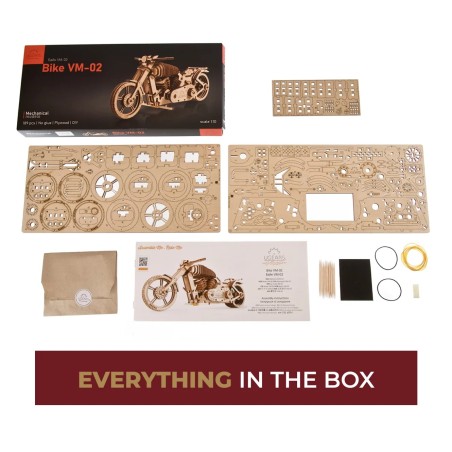 Ugears 3D mechanické puzzle Motorka 189 dílů