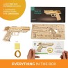 Ugears 3D dřevěné mechanické puzzle Wolf-01 Pistol