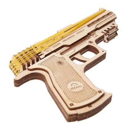 Ugears 3D dřevěné mechanické puzzle Wolf-01 Pistol