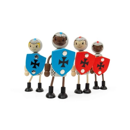 Bigjigs Toys Sada dřevěných postaviček Středověcí rytíři