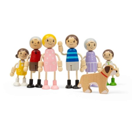 Bigjigs Toys Sada panenek do domečku Rodina