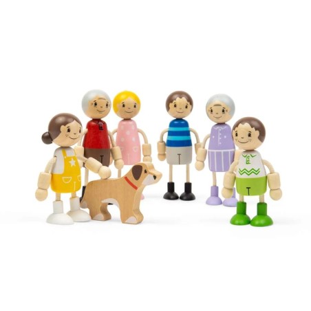 Bigjigs Toys Sada panenek do domečku Rodina