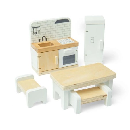 Bigjigs Toys Dřevěný nábytek do domečku pro panenky Kuchyň