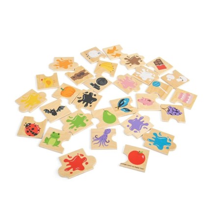 Bigjigs Toys Dřevěné didaktické puzzle Barvy