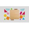 Bigjigs Toys Dřevěná šněrovací hra Geometrické tvary