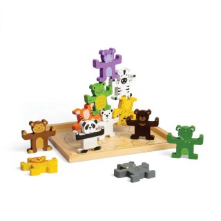 Bigjigs Toys Motorická balanční hra Divoká zvířata