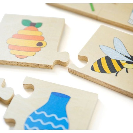 Bigjigs Toys Dřevěné didaktické puzzle Co k sobě patří