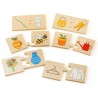 Bigjigs Toys Dřevěné didaktické puzzle Co k sobě patří