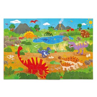 Bigjigs Toys Dřevěné podlahové puzzle Dinosauři 48 dílků