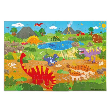 Bigjigs Toys Dřevěné podlahové puzzle Dinosauři 48 dílků