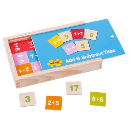 Bigjigs Toys Sčítání a odčítání v krabičce
