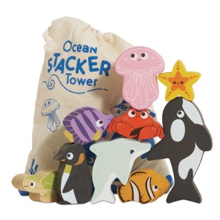 Le Toy Van Petilou Skládací věž Oceán 9 ks